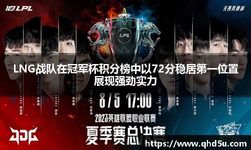 LNG战队在冠军杯积分榜中以72分稳居第一位置展现强劲实力
